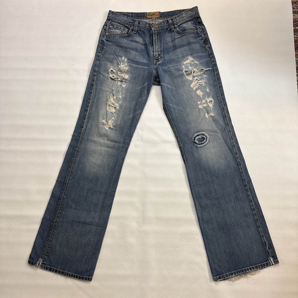 BKE Tyler Distressed Boot Cut Jeans Men's True 34x36 Western Denim Vintage